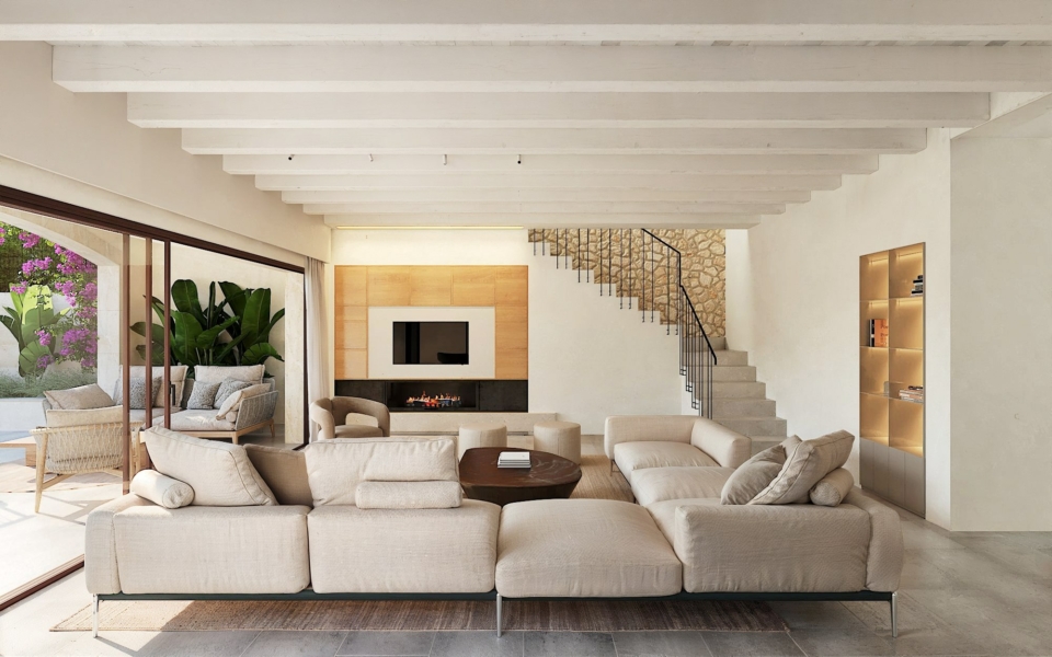 Luxury Village Finca for Sale in Ses Salines Mallorca | Garden, Pool & Timeless Design