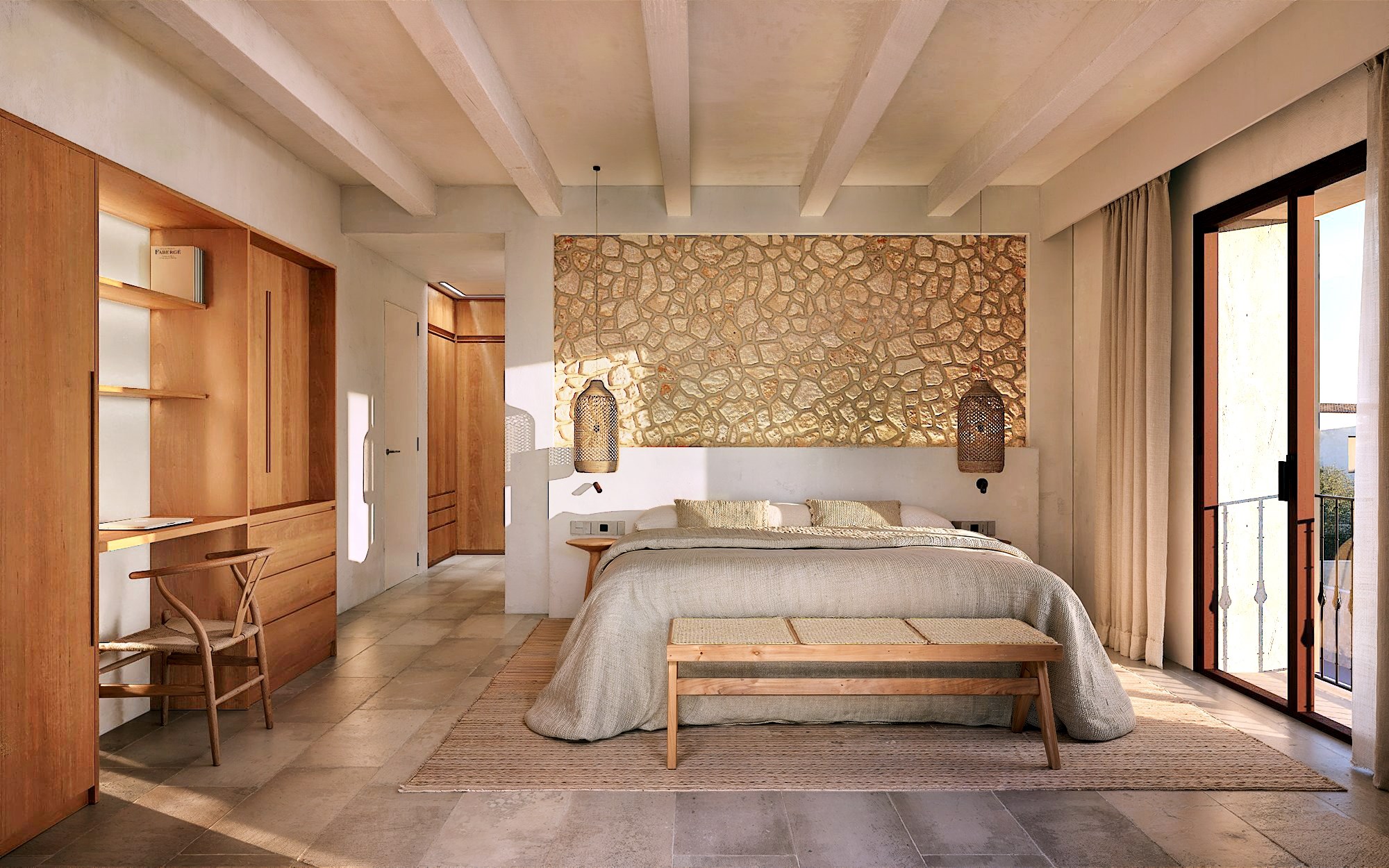Luxury Village Finca for Sale in Ses Salines Mallorca | Garden, Pool & Timeless Design