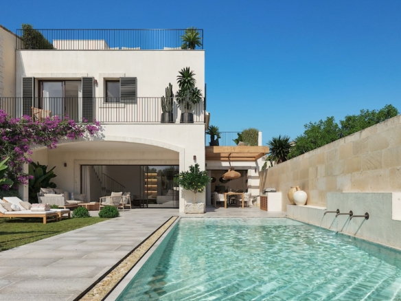 Luxury Village Finca for Sale in Ses Salines Mallorca | Garden, Pool & Timeless Design